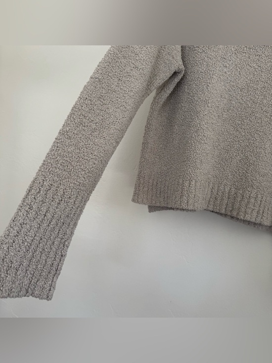 UGG Sage Sweater Cowl Neck Fluffy Textured Ribbed Minimal Neutral - Picture 5 of 11